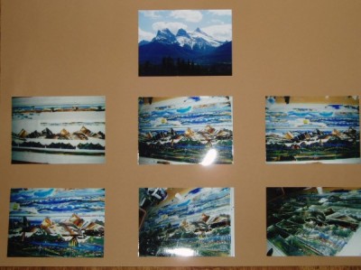 php8l0HZ0AM.jpg (86.47 KiB) Viewed 35029 times I have lots of visuals of mountains and skys for reference while setting up the color bars . Once sliced, then I will carve the slices to look like mountains.