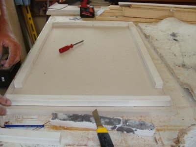 DSC02478.jpg (109.83 KiB) Viewed 62691 times New lid liner prep viewed from underside. Note the 25 mil Ceramic fibreboard. The strips will be attached and they seal the lid when it closes.